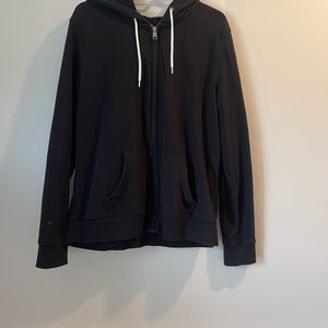 Black zip up hoodies